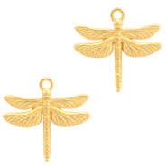 DQ European metal charms dragonfly Gold (nickel free)