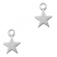 DQ European metal charms star Antique Silver (nickel free)