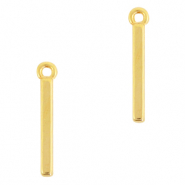DQ European metal charms bar Gold (nickel free)