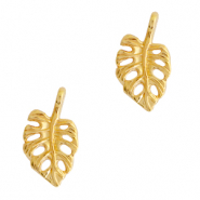 DQ European metal charms leaf Gold (nickel free)