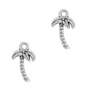 DQ European metal charms palmtree Antique Silver (nickel free)