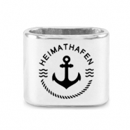 DQ European metal sliders anchor Mix & Match Antique Silver (nickel free)