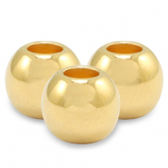 DQ European metal beads 8mm Gold (nickel free)