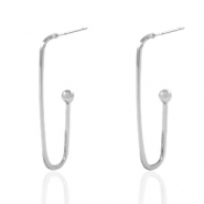 DQ European metal findings earrings Antique Silver (nickel free)