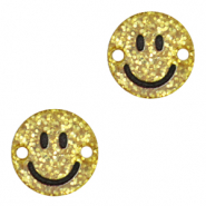 Plexx connectors smiley Gold Glitter