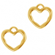 DQ European metal charms heart Gold (nickel free)
