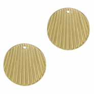 DQ European metal charms 21mm Gold (nickel free)