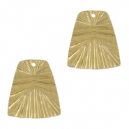 DQ European metal charms trapezium Gold (nickel free)