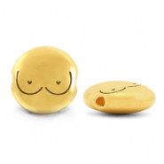 DQ European metal beads breasts Gold (nickel free)