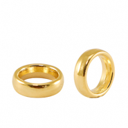 DQ European metal findings ring 8mm Gold (nickel free)