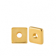 DQ European metal beads disc square 5mm Gold (nickel free)