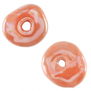 DQ greek ceramic beads donut Blush Orange