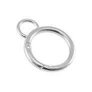 DQ European metal findings key chain 24mm with loop Antique Silver (nickel free)