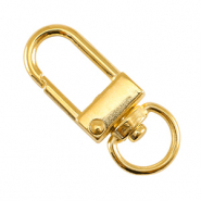 DQ European metal findings key chain 32mm Gold (nickel free)