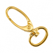 DQ European metal findings key chain 41mm Gold (nickel free)