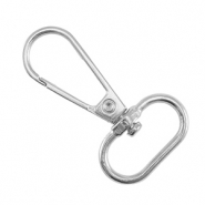 DQ European metal findings key chain 45mm Antique Silver (nickel free)