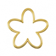 DQ European metal charms charm / connector flower Gold (nickel free)