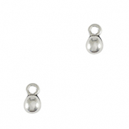 DQ European metal charms ball Antique Silver (nickel free)