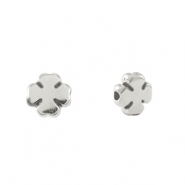 DQ European metal beads clover Antique Silver (nickel free)