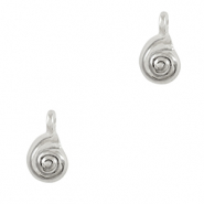 DQ European metal charms shell Antique Silver (nickel free)