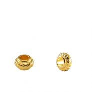 DQ European metal beads spacer Bali ring 6mm Gold (nickel free)