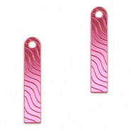 Statement charms bar wave Metallic Magenta Purple