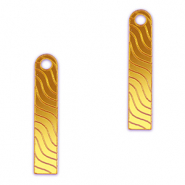 Statement charms bar wave Metallic Yellow