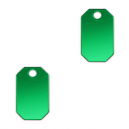 Statement charms octagon Metallic Kelly Green