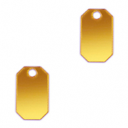 Statement charms octagon Metallic Yellow