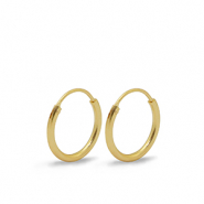 DQ European metal findings creole earrings 15mm Gold (nickel free)