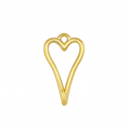 DQ European metal charms Heart Gold