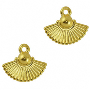 DQ European metal charms Fan Gold (nickel free)