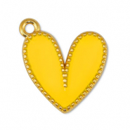 DQ European metal charms heart Yellow-Gold (nickel free)