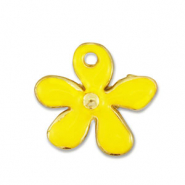 DQ European metal charms flower Gold-Yellow (nickel free)