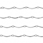 Stainless steel findings belcher chain curved Silver