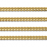 Stainless steel findings belcher chain curb links flat Gold