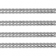 Stainless steel findings belcher chain curb links flat Silver