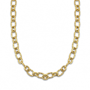 Stainless steel necklaces chain link twisted Gold