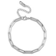 Stainless steel bracelets chain link Silver