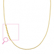 Stainless steel necklaces ball chain Mix&Match Gold