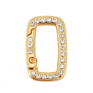 Colourful jewellery findings key chain rectangle Gold