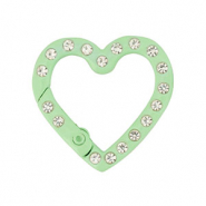 Colourful jewellery findings key chain heart Mint Green