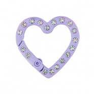 Colourful jewellery findings key chain heart Purple