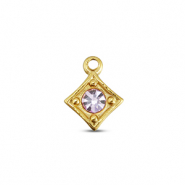 BY31&reg; Stainless steel charms rhombus Gold-Light Lilac