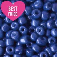 Glass seed beads 6/0 (4mm) Patriot Blue