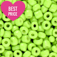 Glass seed beads 6/0 (4mm) Apple Green