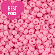 Glass seed beads 6/0 (4mm) Pink