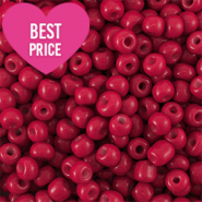 Glass seed beads 8/0 (3mm) Red