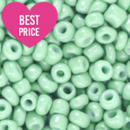 Glass seed beads 8/0 (3mm) Spring Bud Green