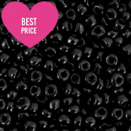 Glass seed beads 8/0 (3mm) Black